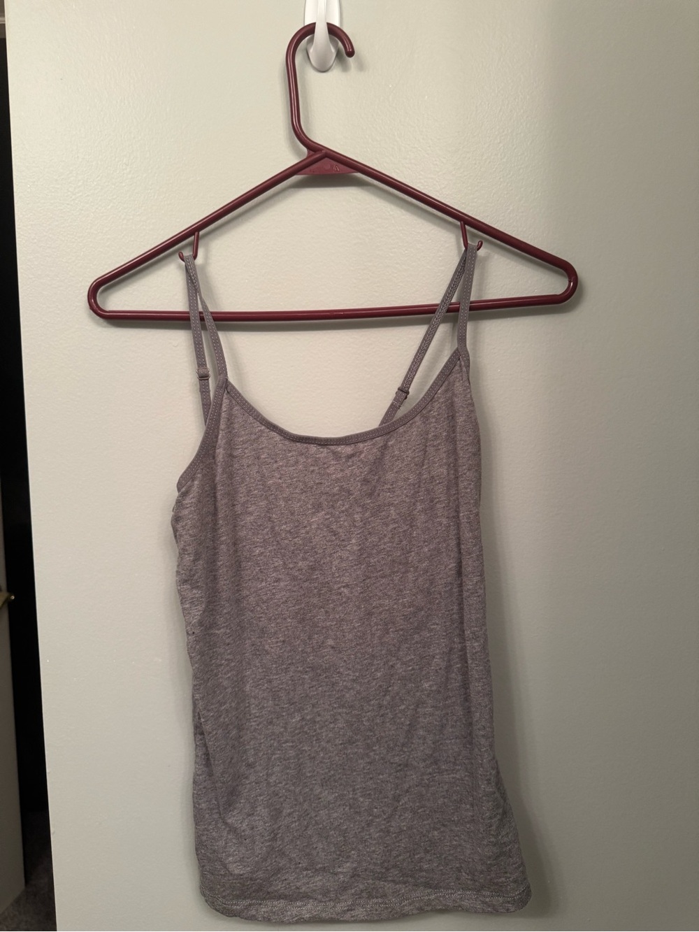 Active Basic Heather Gray Adjustable Strap Camisole